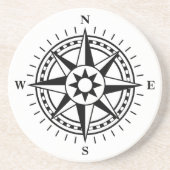 Kompass-Rosen-Sandstein-Untersetzer Untersetzer (Vorne)