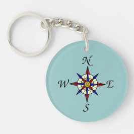 Kompass-Rosen-Schlüsselkette Schlüsselanhänger