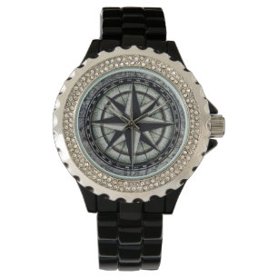 Kompass-Rosen-Uhr Armbanduhr