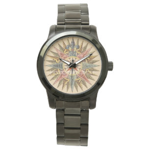 Kompass-Rosen-Uhr Armbanduhr
