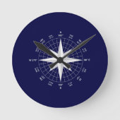 Kompass Runde Wanduhr (Vorderseite)