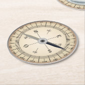 Kompass Runder Pappuntersetzer (Angewinkelt)