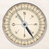 Kompass Runder Pappuntersetzer (Vorderseite)