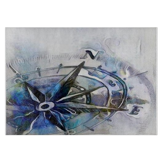 KOMPASS, Schneidplatte Schneidebrett (Vorderseite)