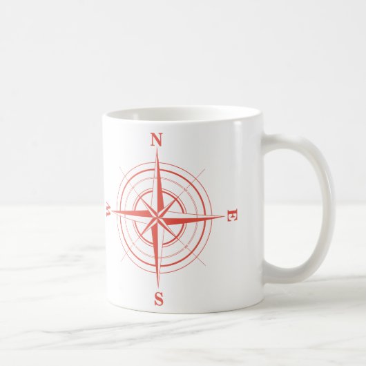 Kompass-Seereise-Nordsüdostwesten Kaffeetasse (Rechts)