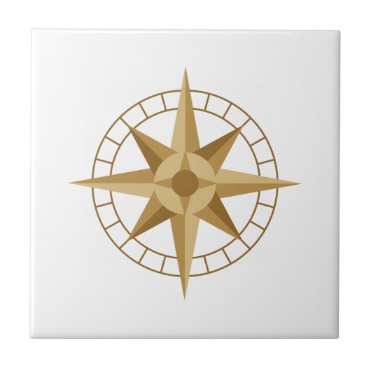 Kompass-Star Fliese (Vorderseite)
