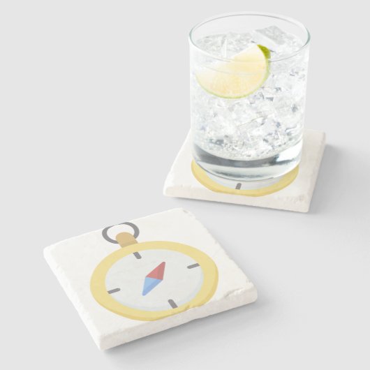 Kompass Steinuntersetzer (Seitenansicht)