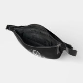 Kompass-Sternemblem monogramm dramatische Berge Bauchtasche (Offen)