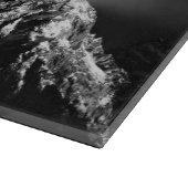 Kompass-Sternemblem monogramm dramatische Berge Schneidebrett (Ecke)