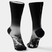 Kompass-Sternemblem monogramm dramatische Berge Socken (Gewinkelt)