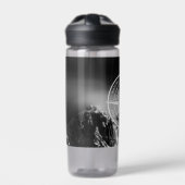 Kompass-Sternemblem monogramm dramatische Berge Trinkflasche (Vorderseite)