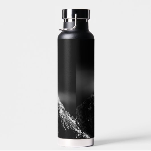 Kompass-Sternemblem monogramm dramatische Berge Trinkflasche (Rechts)