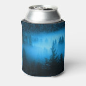 Kompass-Sternemblem Monogramm Nebel in Fichtenwald Dosenkühler (Kanne Rückseite)