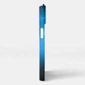 Kompass-Sternemblem Monogramm Nebel in Fichtenwald iPhone Hülle (Rechte Seite)