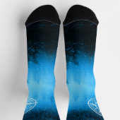 Kompass-Sternemblem Monogramm Nebel in Fichtenwald Socken (Oben)