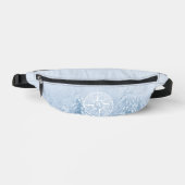 Kompass-Sternemblem monogramm Winterfichtenwald Bauchtasche (Vorderseite)