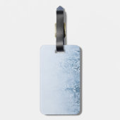 Kompass-Sternemblem monogramm Winterfichtenwald Gepäckanhänger (Rückseite vertikal)