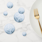 Kompass-Sternemblem monogramm Winterfichtenwald Konfetti (Gruppe)