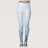 Kompass-Sternemblem monogramm Winterfichtenwald Leggings (Vorderseite)