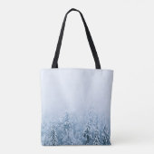 Kompass-Sternemblem monogramm Winterfichtenwald Tasche (Rückseite)