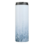 Kompass-Sternemblem monogramm Winterfichtenwald Thermosbecher (Rückseite)