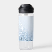 Kompass-Sternemblem monogramm Winterfichtenwald Trinkflasche (Rückseite)