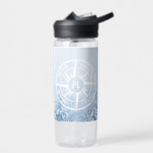 Kompass-Sternemblem monogramm Winterfichtenwald Trinkflasche (Links)