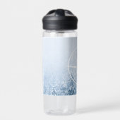 Kompass-Sternemblem monogramm Winterfichtenwald Trinkflasche (Vorderseite)