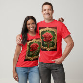 Kompass-T - Shirt für Rose im Tattoo-Stil (Unisex)