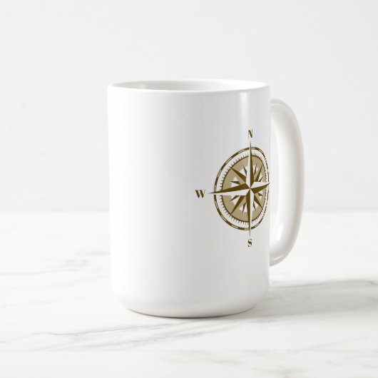 Kompass-Tasse Kaffeetasse (VorderseiteRechts)