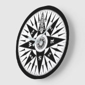 Kompass-Uhr Große Wanduhr (Winkel)