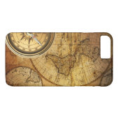Kompass und Karte iPhone 7 Plus, Barely There Case-Mate iPhone Hülle (Rückseite (Horizontal))