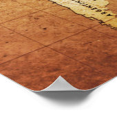 Kompass und Kartenwertepapier (Matte) Poster (Ecke)