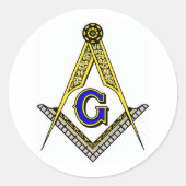 Kompass und Platz Runder Aufkleber (Vorderseite)