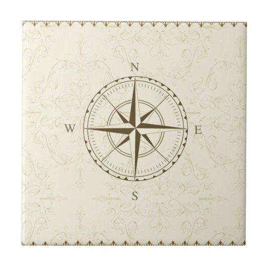 Kompass Vintag Südost Fliese (Vorderseite)