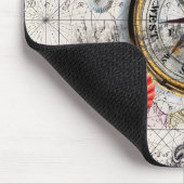Kompass Vintage Nautical Mousepad (Ecke)