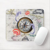 Kompass Vintage Nautical Mousepad (Mit Mouse)