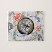 Kompass Vintage Nautical Puzzle (Horizontal)