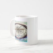 Kompass-Wolken Kaffeetasse (Vorderseite Links)