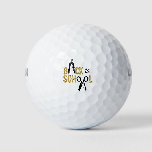 Kompass zurück zur Schule Golfball (Vorderseite)