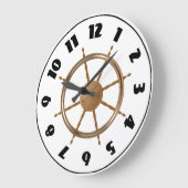 Kompassdesign für Vintage Schiffsmaschinen Große Wanduhr (Winkel)