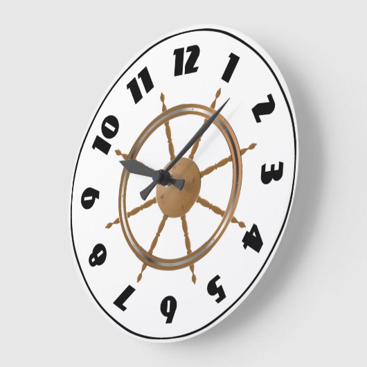 Kompassdesign für Vintage Schiffsmaschinen Große Wanduhr (Winkel)