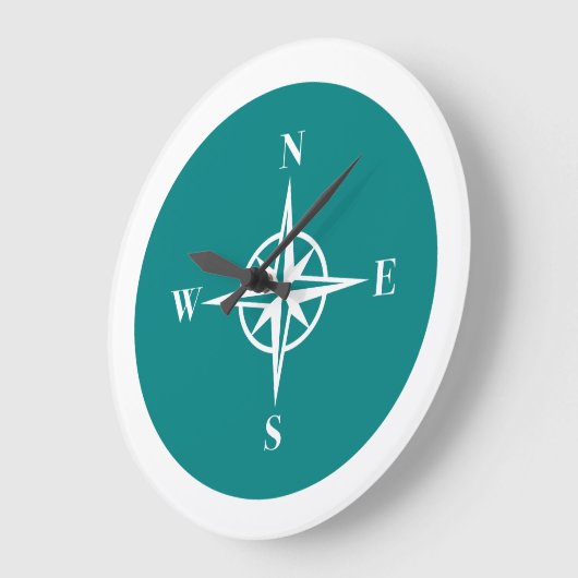 Kompassdesign Große Wanduhr (Winkel)