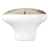 Kompassmuster Keramikknauf (Seitenansicht)