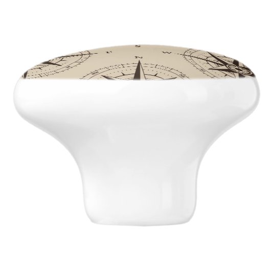 Kompassmuster Keramikknauf (Seitenansicht)