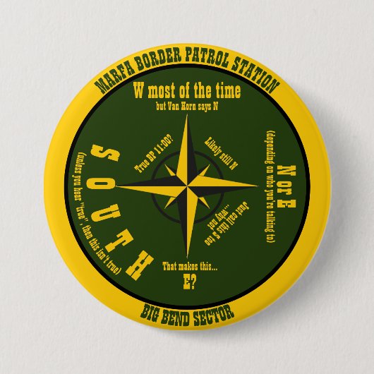 Kompassnadel Button (Vorderseite)