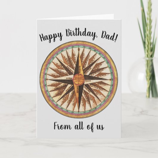 Kompassnavigator des Vintagen Schiffes Karte (Vorderseite)