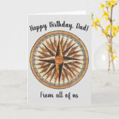 Kompassnavigator des Vintagen Schiffes Karte (Gelbe Blume)