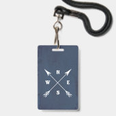 Kompasspfeile Ausweis (Vorderseite mit Lanyard)