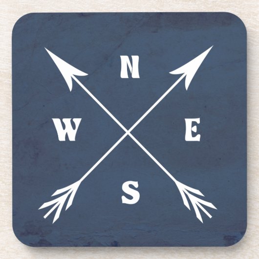 Kompasspfeile Getränkeuntersetzer (Vorderseite)